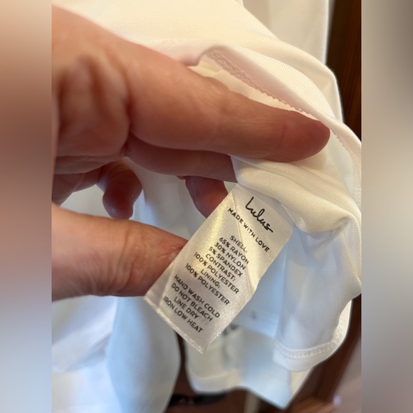 Lulus Sheer Factor White Mesh Skater Dress women’s size M NWT sold out online - Picture 7 of 11